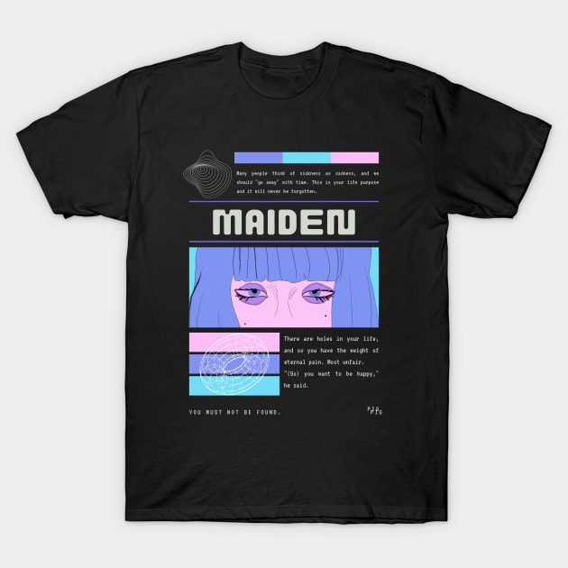 Maiden - Cyberpunk Bad Translation T-Shirt by raspberry-tea